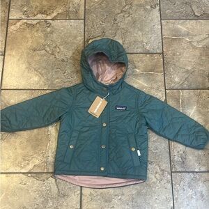 New Patagonia Baby Diamond Quilted Reversible Hoody Jacket